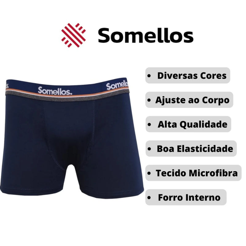 5 Kit Men's Boxer Underpants Microfiber Somellos + Free Shipping