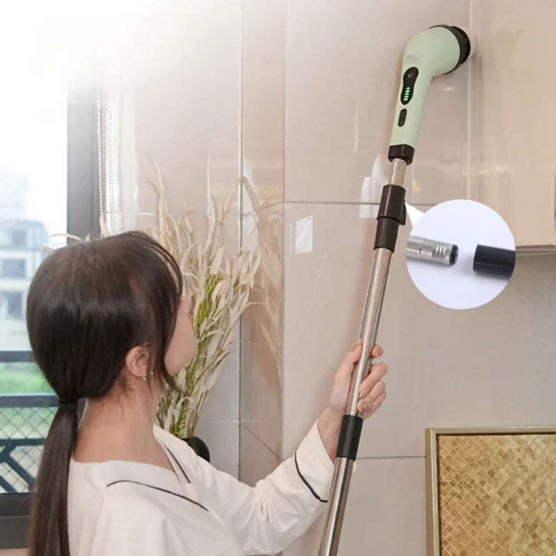 7 in 1 Adjustable Cleaning Brush Window Bathroom and Kitchen Tool Rechargeable