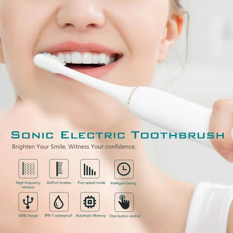 Xiaomi Electric Toothbrush Powerful Sonic USB Waterproof Smart Rechargeable Toothbrush Washable 6 Gear 4 brush heads Whiten New